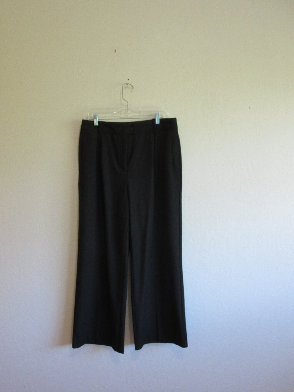 ALL SAINTS Seline Black 10 Pleated Front Straight Relaxed Leg Trousers Pants